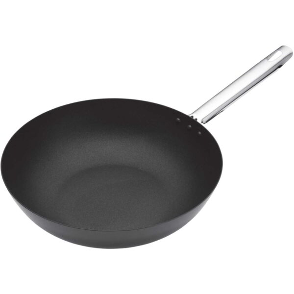 MasterClass Professional Heavy Duty Non-Stick Wok 30cm with Stainless Steel Handle