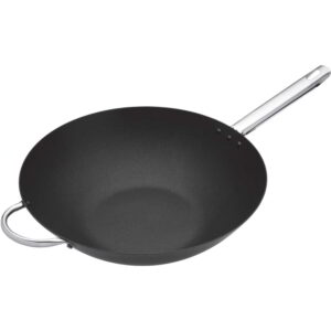 MasterClass Professional Heavy Duty Non-Stick Wok 35.5cm with Stainless Steel Handles